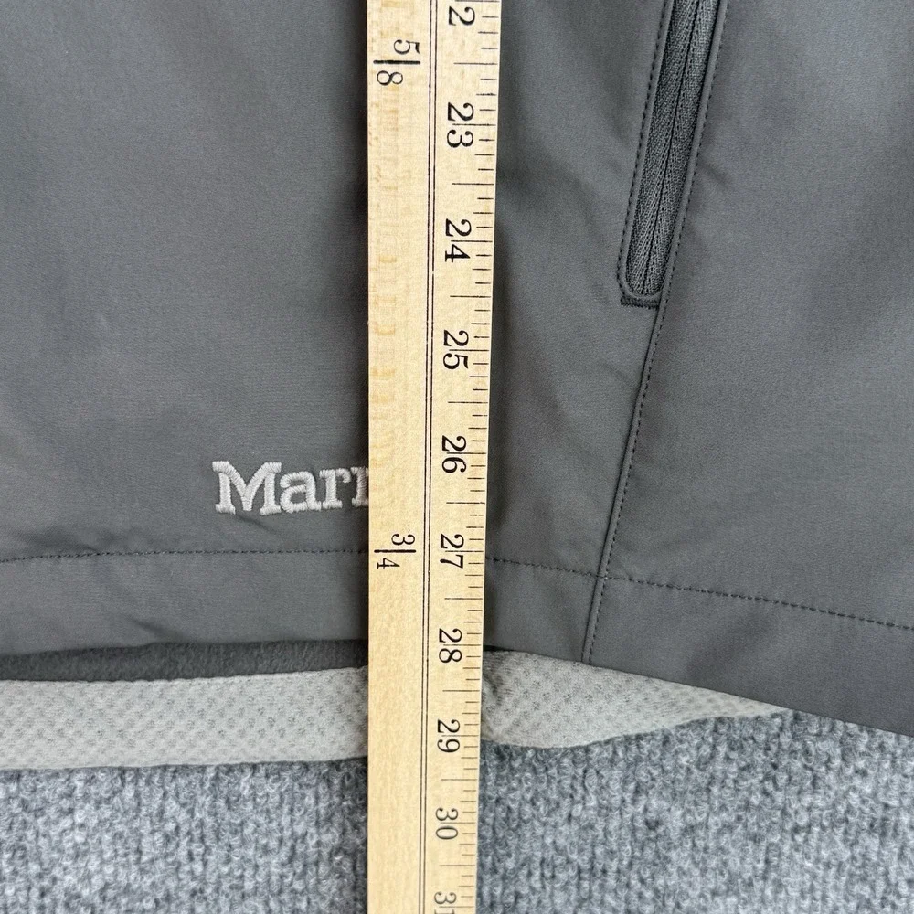 Marmot Approach Softshell Vest Men's L Gray Full Zip Stretch Hiking Outdoor